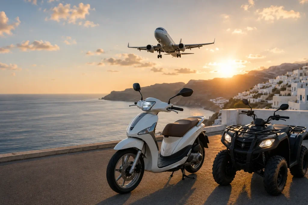 Santorini airport rent atv